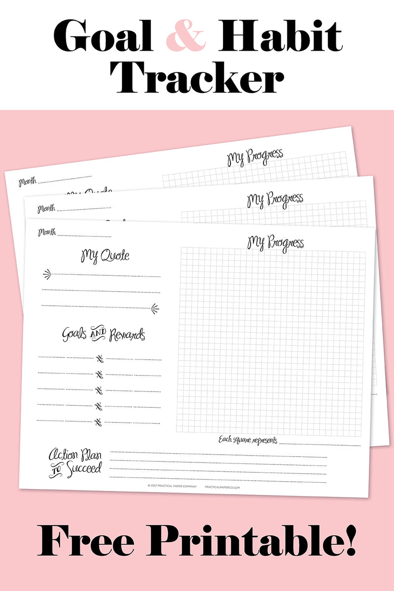 FREE Printable - Setting *and* Reaching Your Goals! – Practical Paper ...