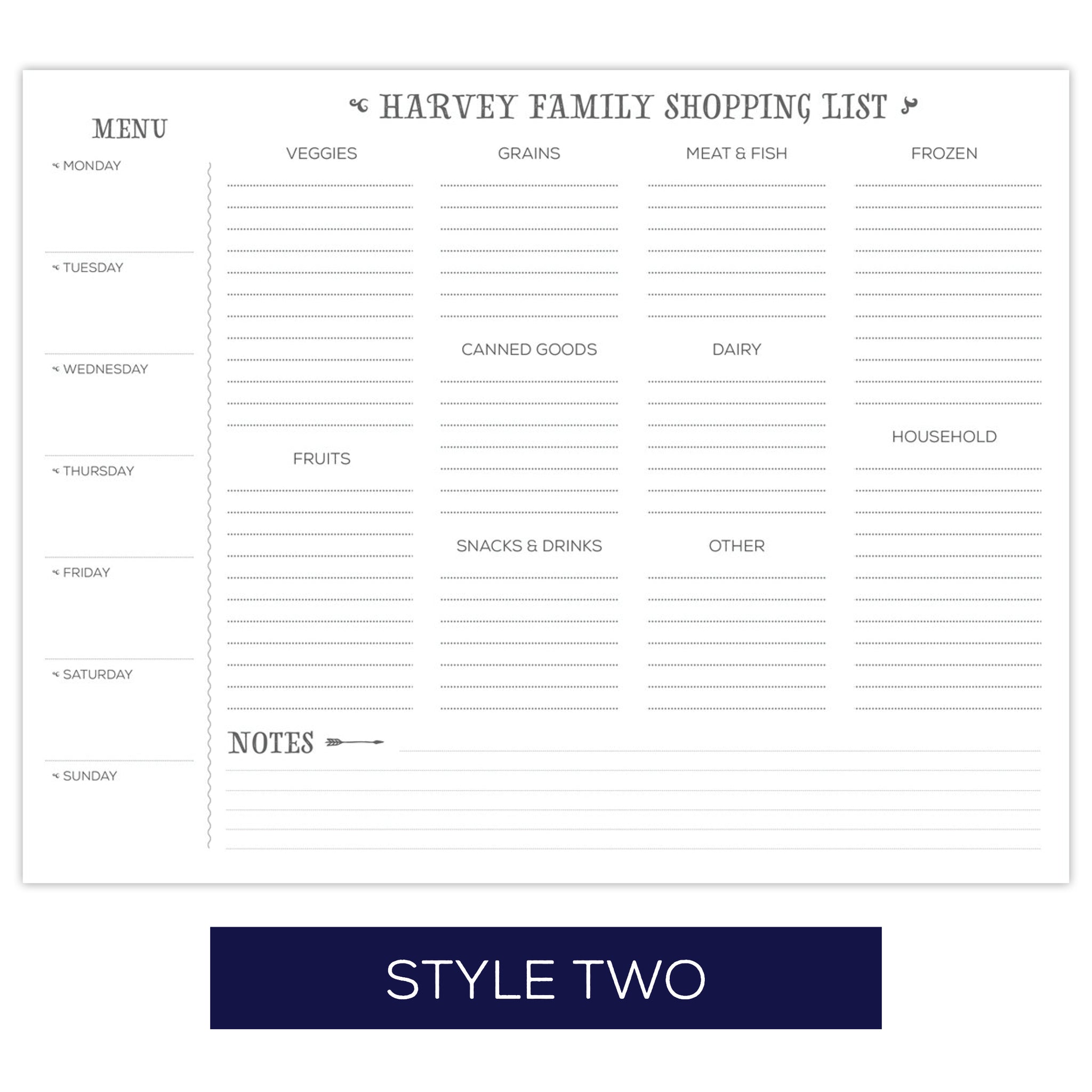 Grocery List Pad – Practical Paper Company